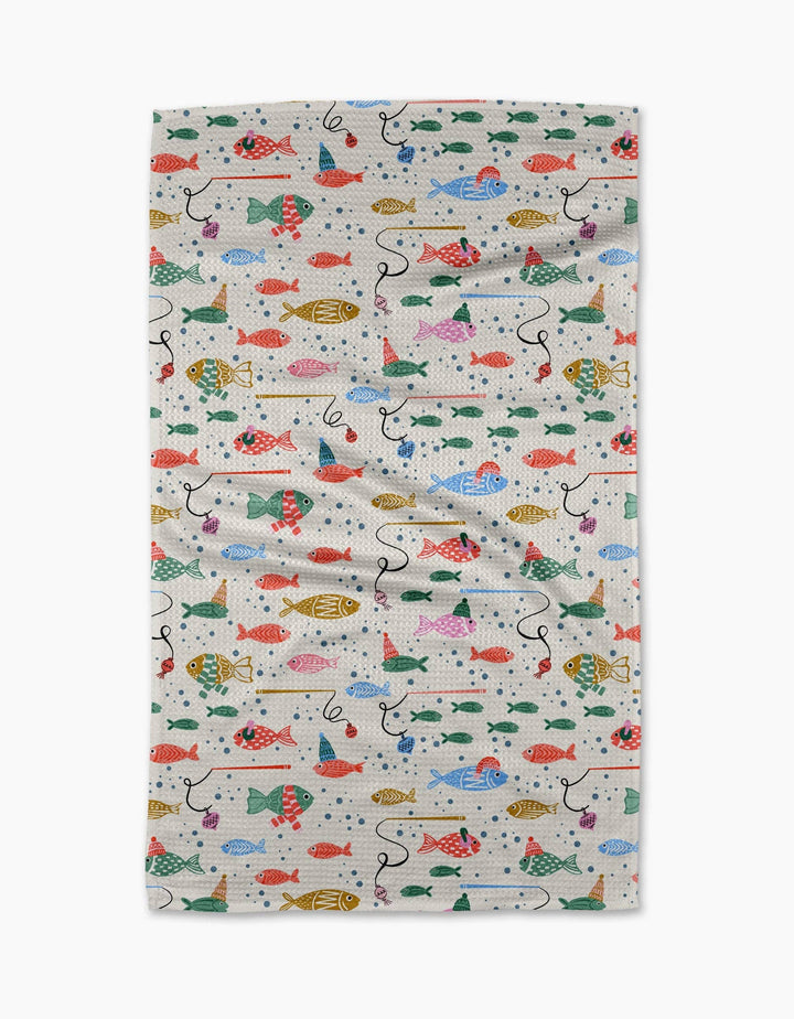 Light Holiday Fish Tea Towel