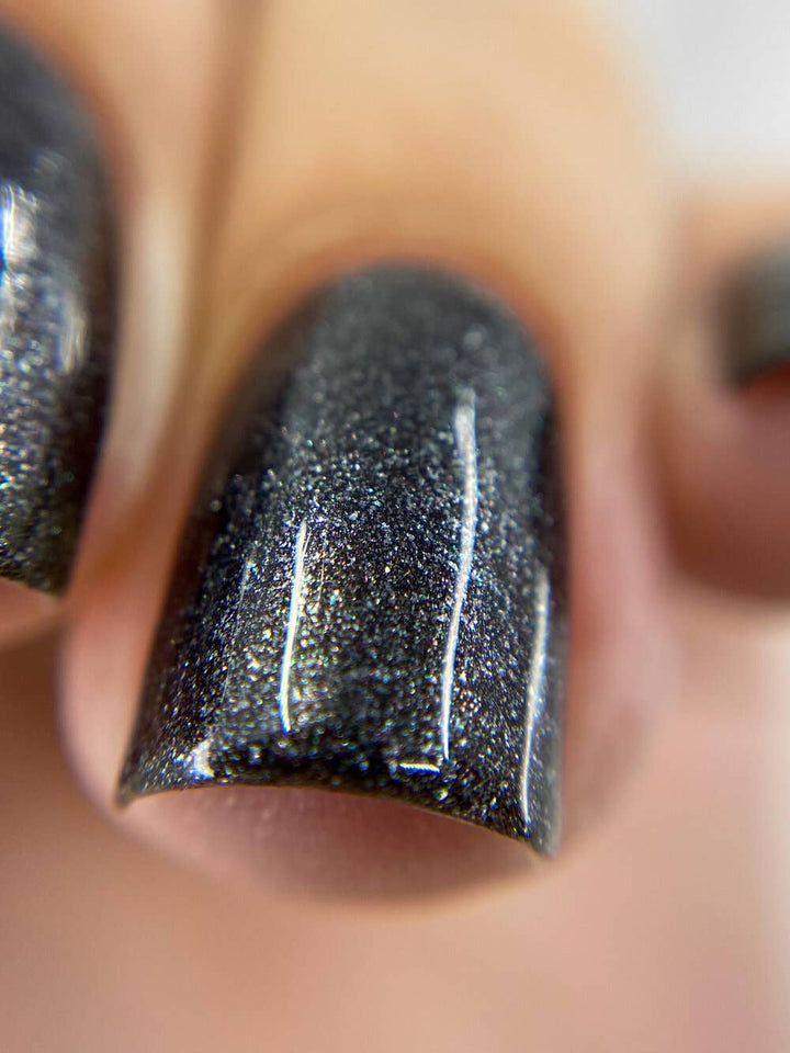 Marquette: Nail Polish Dark Gray Shimmer Toxin-Free Vegan Eco