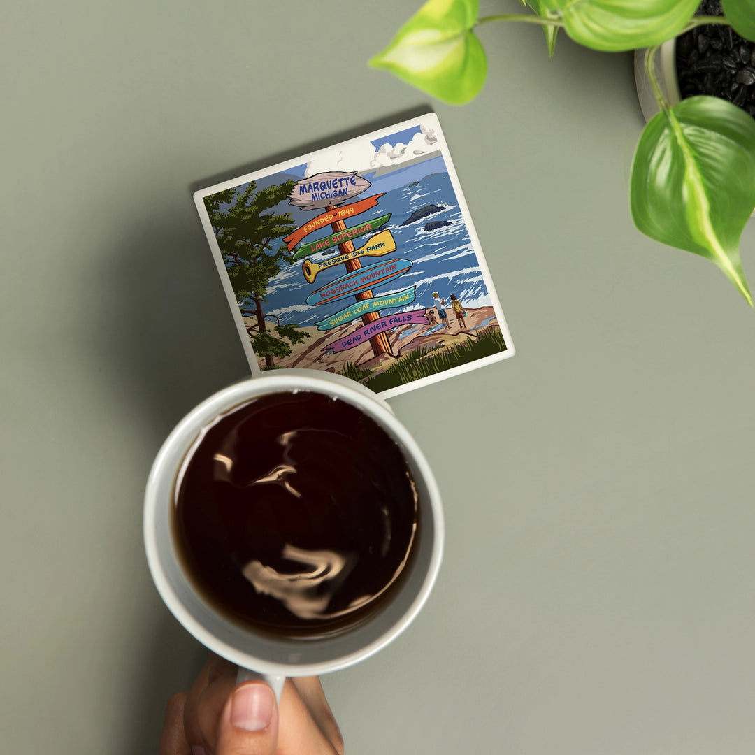 Mackinac Bridge - Ceramic Coaster