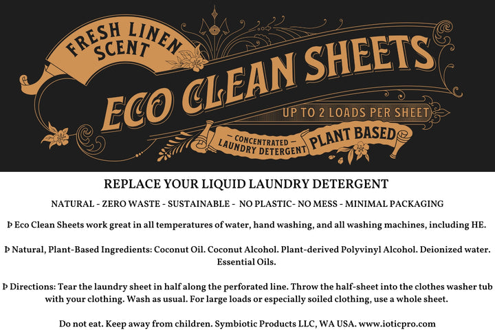 Eco Clean Laundry Detergent Sheets - Fresh Linen