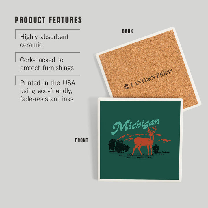 Michigan Whitetail - Ceramic Coaster