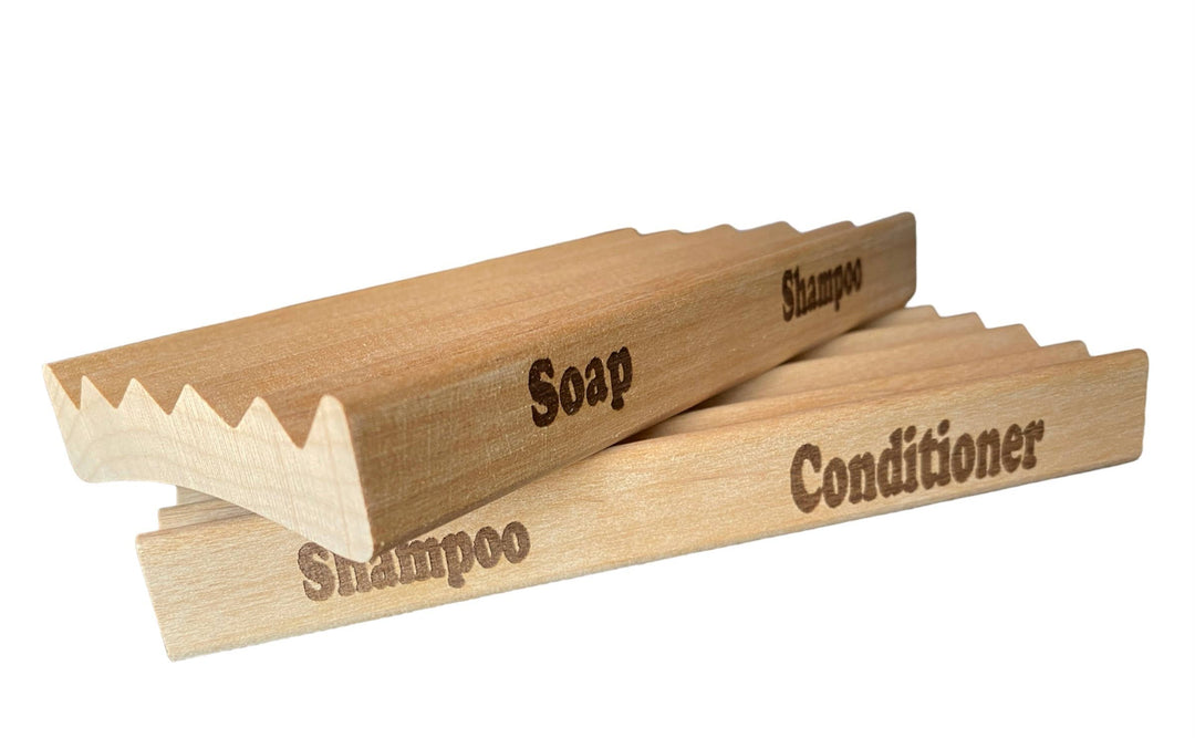 Shampoo & Conditioner Holder - Alder Wood