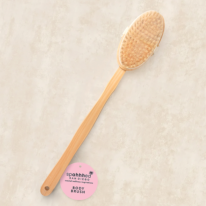 Long Wooden Bath Brush - Detachable