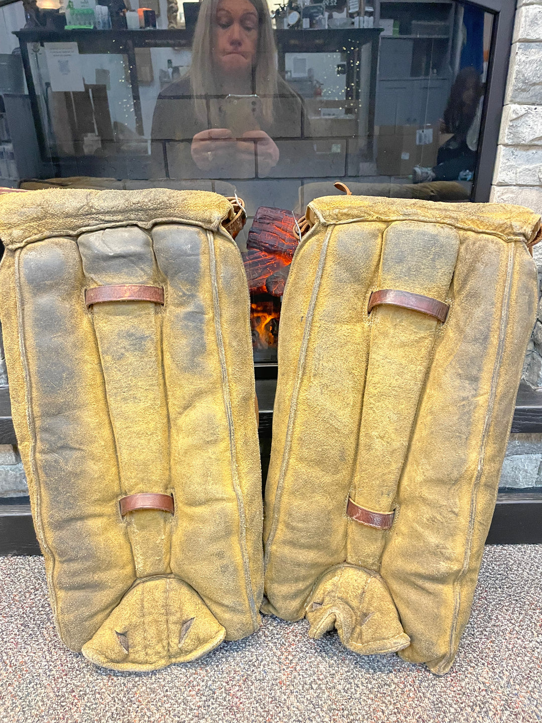 Vintage hockey pads