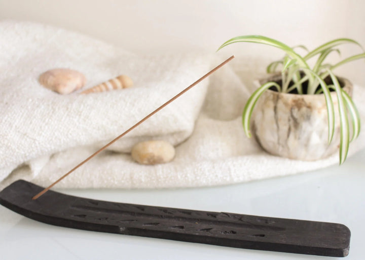 Wooden Incense Ash Catcher - Black