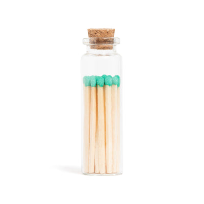 Emerald Green Matches in Small Corked Vial