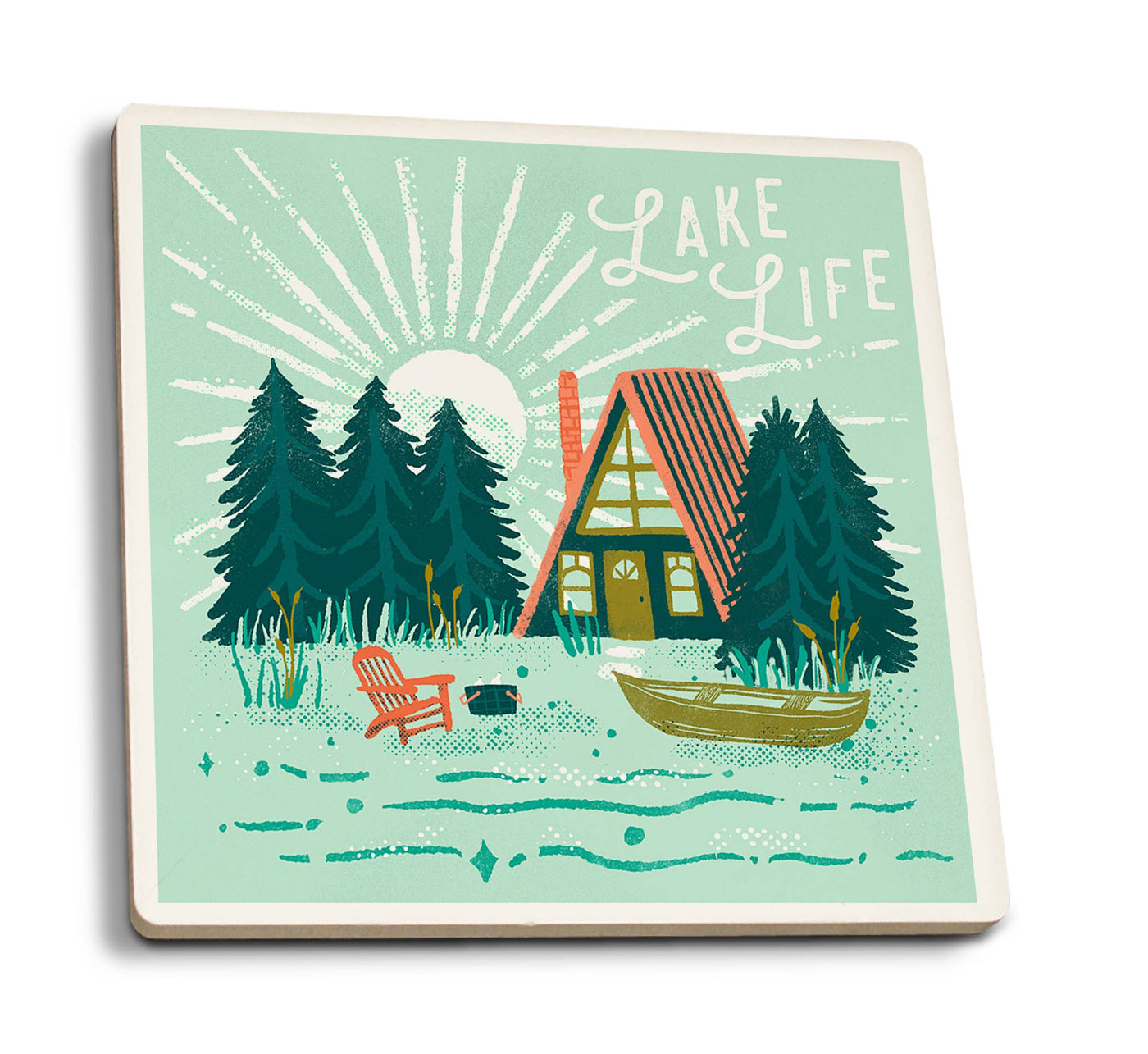 Lake Life - Ceramic Coaster
