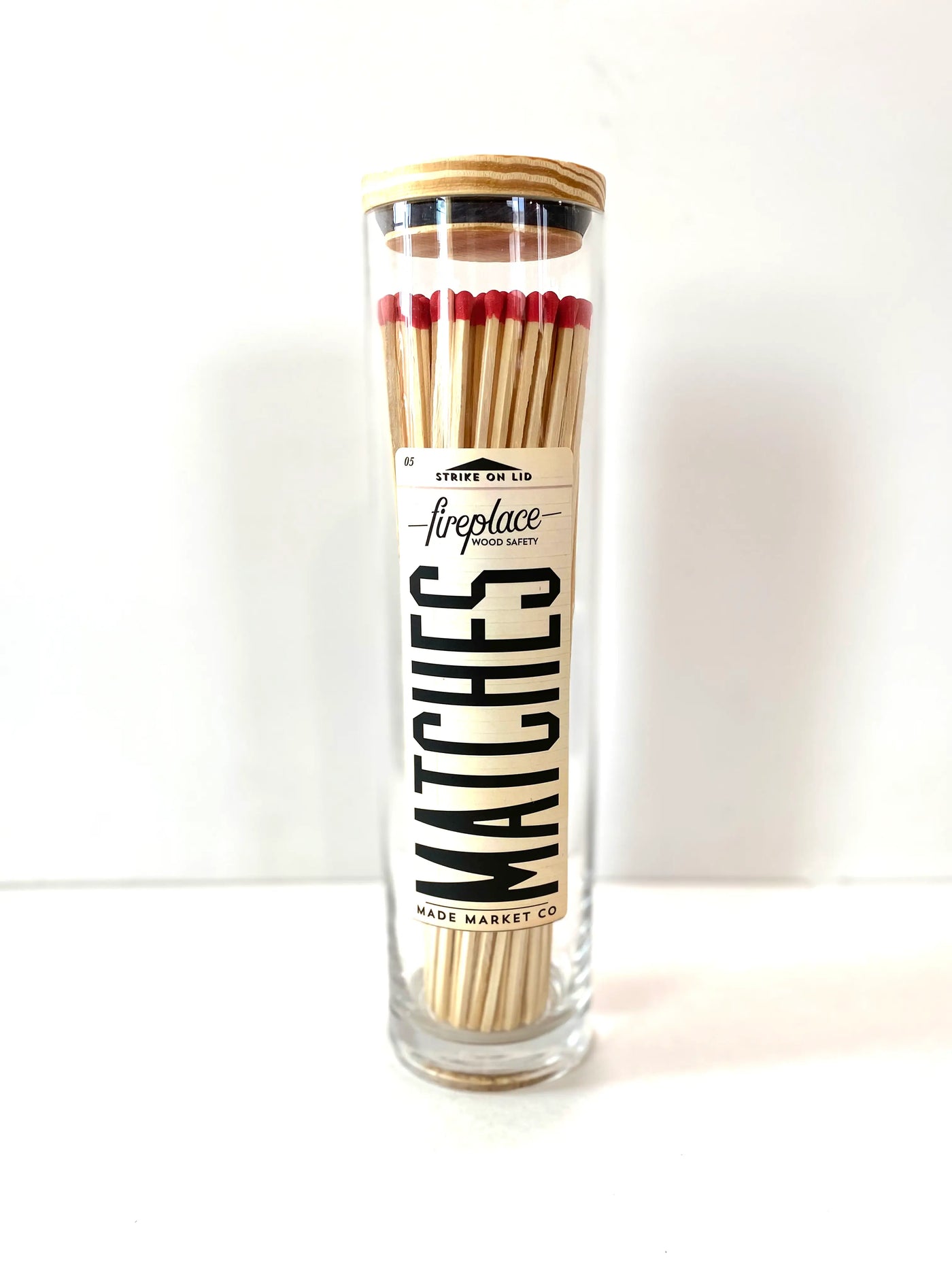 Red Vintage Apothecary Fireplace Matches