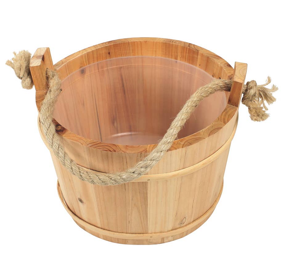 Wooden Bucket for Sauna and Beverages