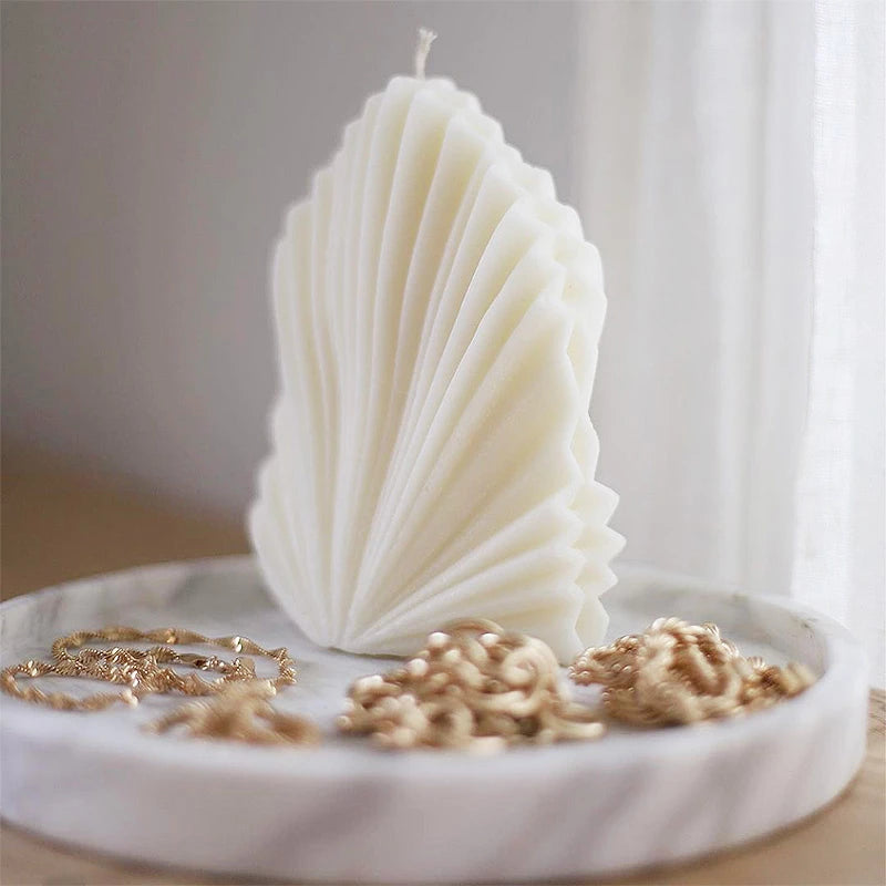 Coral Shell Molded Candle