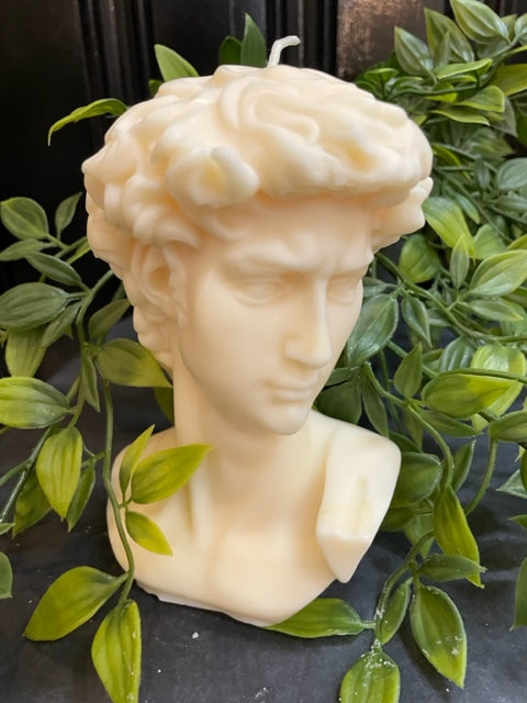 David Bust Molded Candle