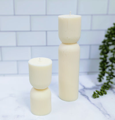 Hourglass Pilar Molded Candle
