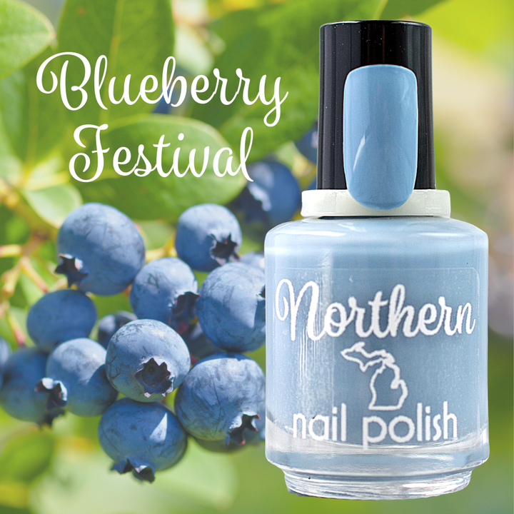 Blueberry Festival: Nail Polish Blue Vegan Eco-friendly