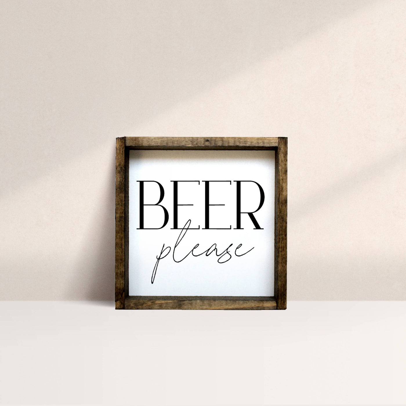 Beer Please Mini Wood Sign