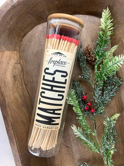 Red Vintage Apothecary Fireplace Matches