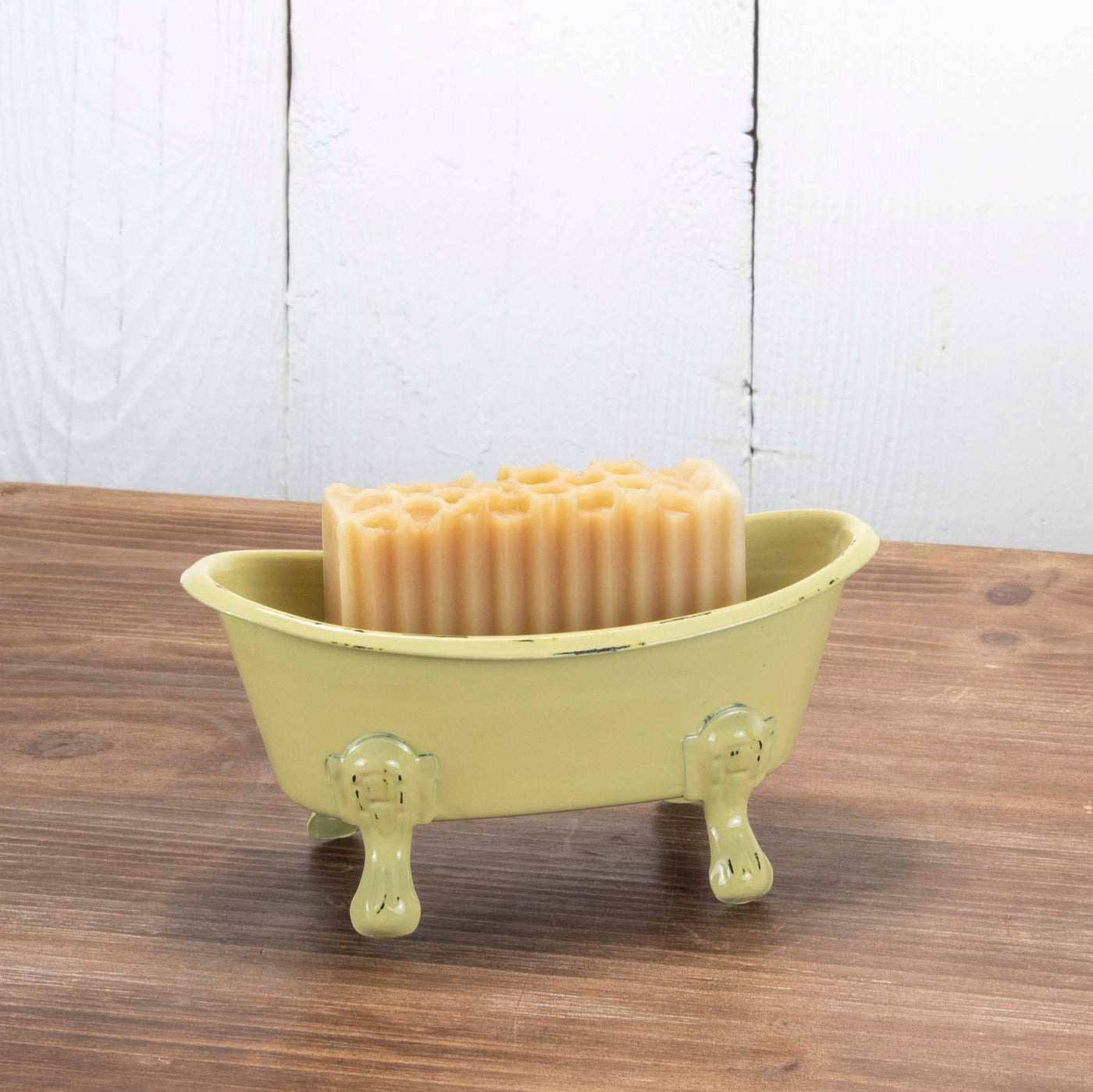 Mini Yellow Enamel Bathtub Soap Dish