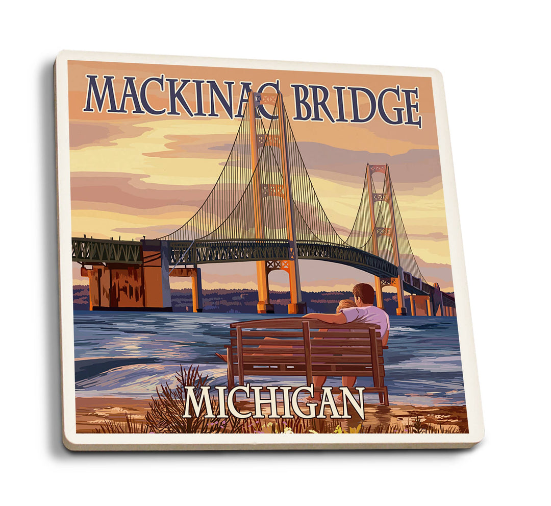 Mackinac Bridge - Ceramic Coaster