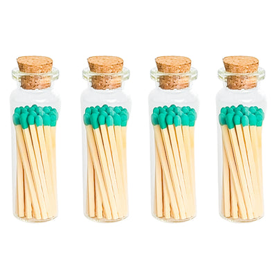 Aqua Matches in Small Corked Vial